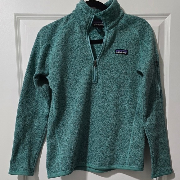Patagonia Sweaters - Patagonia Better Sweater 1/4 Zip Fleece Pullover Teal Green Women's size S